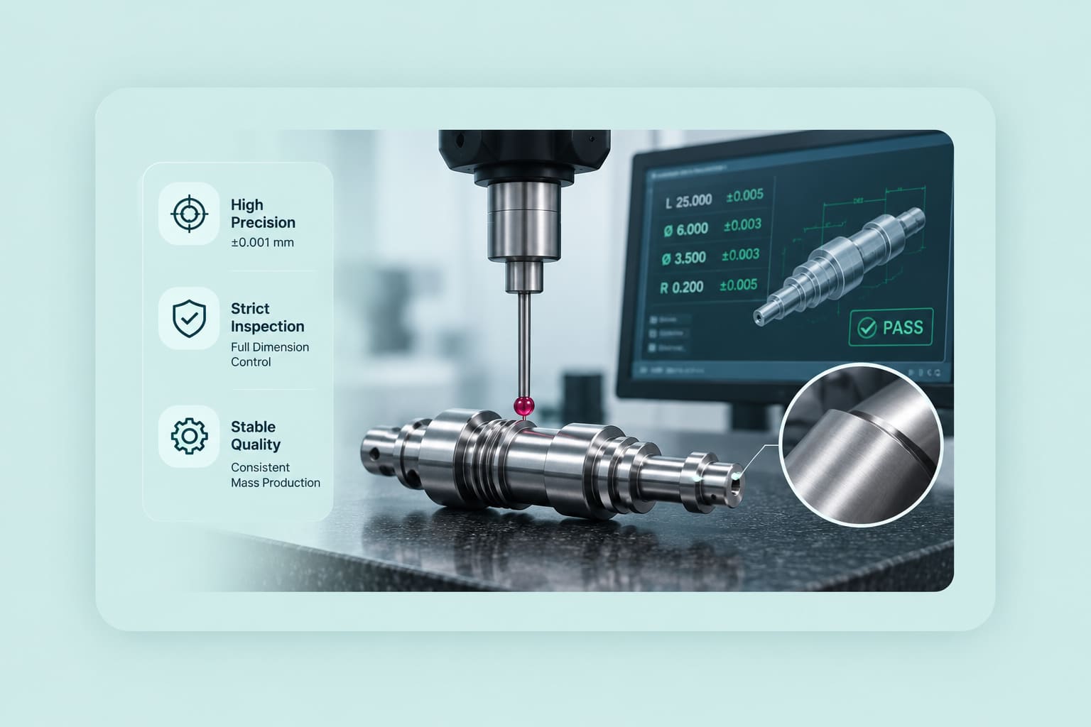Precision part dimensional inspection